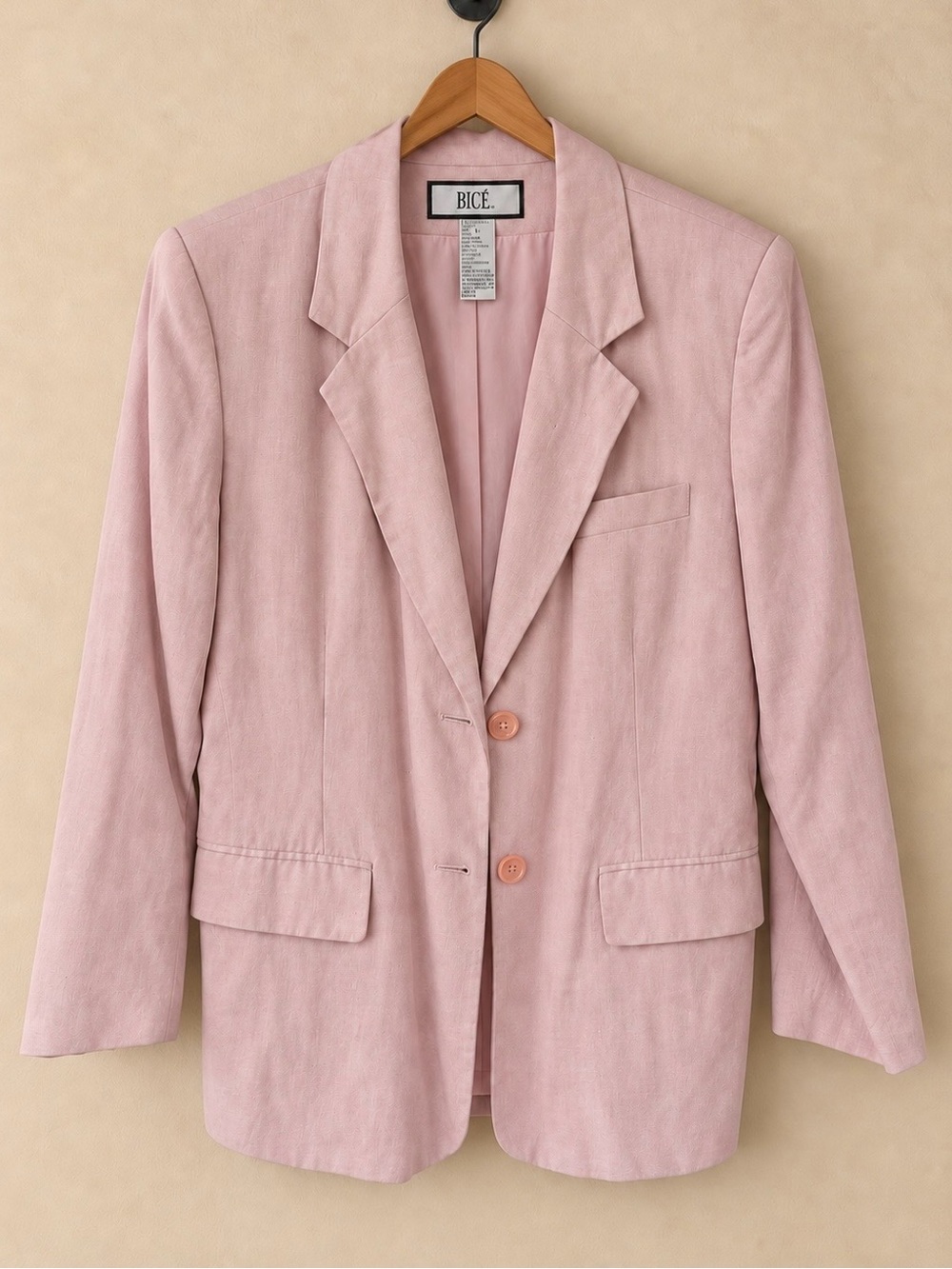 BICÉ Tailored Blazer Jacket in Dusty Pink